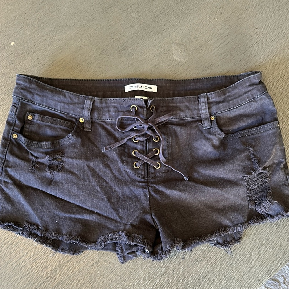 Billabong black jean shorts